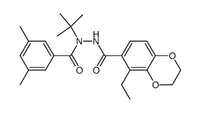 N-(2-ethyl-3,4-(1,2-ethylenedioxy)benzoyl)-N'-(3,5-dimethylbenzoyl)-N'-tert-butylhydrazine结构式