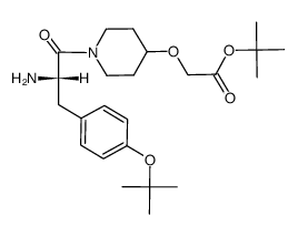 t-butyl [[1-[3-(p-t-butoxyphenyl)-L-alanyl]-4-piperidinyl]oxy]acetate结构式