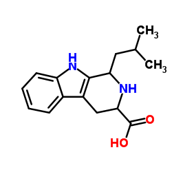 1-异丁基-2,3,4,9-四氢-1H-吡啶并[3,4-b]吲哚-3-甲酸结构式