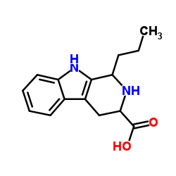 1-PROPYL-2,3,4,9-TETRAHYDRO-1H-BETA-CARBOLINE-3-CARBOXYLIC ACID结构式