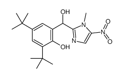 2,4-ditert-butyl-6-[hydroxy-(1-methyl-5-nitroimidazol-2-yl)methyl]phenol结构式