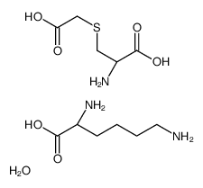 (2R)-2-amino-3-(carboxymethylsulfanyl)propanoic acid,(2S)-2,6-diaminohexanoic acid,hydrate Structure