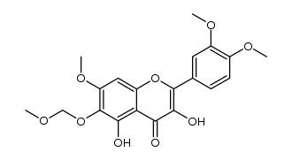 2-(3,4-dimethoxyphenyl)-3,5-dihydroxy-7-methoxy-6-(methoxymethoxy)-4H-chromen-4-one结构式