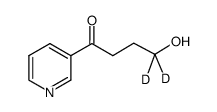 4,4-dideuterio-4-hydroxy-1-pyridin-3-ylbutan-1-one结构式