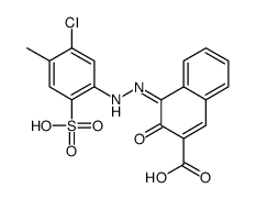 4-[(5-氯-4-甲基磺化苯基)偶氮]-3-羟基-2-萘甲酸结构式