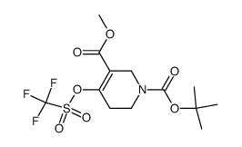 1-tert-butyl 3-methyl 4-(((trifluoromethyl)sulfonyl)oxy)-5,6-dihydropyridine-1,3(2H)-dicarboxylate结构式