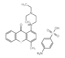 Benzenesulfonic acid, 4-amino-, compd. with 1-[ (2-diethylamino)ethyl]amino]-4-methylthioxanthen-9-one (1:1)结构式