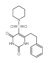 2,4(1H,3H)-Pyrimidinedione,6-(2-phenylethyl)-5-(1-piperidinylsulfonyl)- Structure