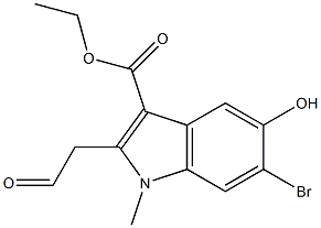 ethyl 6-broMo-5-hydroxy-1-Methyl-2-(2-oxoethyl)-1H-indole-3-carboxylate Structure