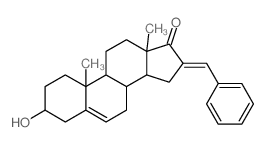 (16E)-16-benzylidene-3-hydroxy-10,13-dimethyl-2,3,4,7,8,9,11,12,14,15-decahydro-1H-cyclopenta[a]phenanthren-17-one结构式