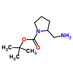 1-Boc-2-(氨甲基)吡咯烷结构式