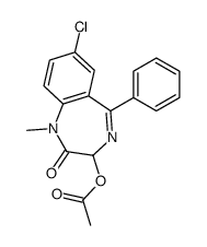 (7-chloro-1-methyl-2-oxo-5-phenyl-3H-1,4-benzodiazepin-3-yl) acetate结构式