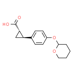 trans-2-[4-(oxan-2-yloxy)phenyl]cyclopropane-1-carboxylic acid Structure