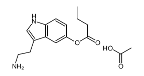 2-(5-butanoyloxy-1H-indol-3-yl)ethylazanium,acetate结构式