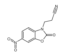 3-(6-nitro-2-oxo-benzooxazol-3-yl)-propionitrile Structure