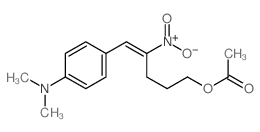 4-Penten-1-ol,5-[4-(dimethylamino)phenyl]-4-nitro-, 1-acetate Structure