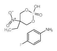 5-ethyl-2-hydroxy-5-nitro-1,3-dioxa-2$l^C11H16FN2O6P-phosphacyclohexane 2-oxide; 4-fluoroaniline structure