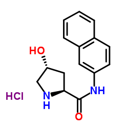 (4R)-4-Hydroxy-N-2-naphthyl-L-prolinamide hydrochloride (1:1) Structure