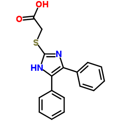 2-[(4,5-diphenyl-1H-imidazol-2-yl)thio]acetic acid Structure