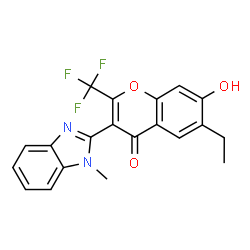 6-ethyl-7-hydroxy-3-(1-methyl-1H-benzo[d]imidazol-2-yl)-2-(trifluoromethyl)-4H-chromen-4-one picture