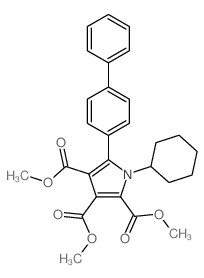 trimethyl 1-cyclohexyl-5-(4-phenylphenyl)pyrrole-2,3,4-tricarboxylate结构式