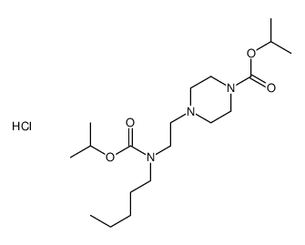 propan-2-yl 4-[2-[pentyl(propan-2-yloxycarbonyl)amino]ethyl]piperazine-1-carboxylate,hydrochloride Structure