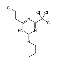 4-(2-chloroethyl)-N-propyl-6-(trichloromethyl)-1,3,5-triazin-2-amine结构式