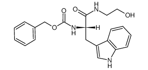 N-benzyloxycarbonyl-L-tryptophylaminoethanol结构式