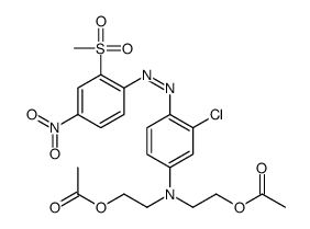 2,2'-[[3-chloro-4-[[2-(methylsulphonyl)-4-nitrophenyl]azo]phenyl]imino]diethyl diacetate Structure