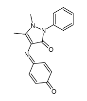 1,5-Dimethyl-4-(4-oxo-cyclohexa-2,5-dienylidenamino)-2-phenyl-1,2-dihydro-pyrazol-3-on结构式