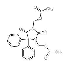 2,4-Imidazolidinedione,1,3-bis[(acetyloxy)methyl]-5,5-diphenyl- structure