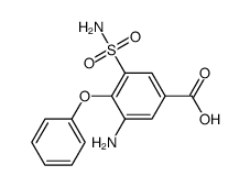 5-AMINO-3-AMINOSULFONY-4-PHENOXYBENZOICACID structure