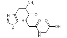 2-[[2-[[2-amino-3-(3H-imidazol-4-yl)propanoyl]amino]acetyl]amino]acetic acid structure