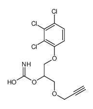 [1-prop-2-ynoxy-3-(2,3,4-trichlorophenoxy)propan-2-yl] carbamate结构式