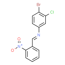 (4-bromo-3-chlorophenyl)(2-nitrobenzylidene)amine structure