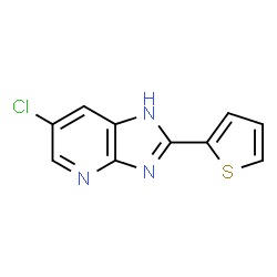 1H-IMIDAZO[4,5-B]PYRIDINE, 6-CHLORO-2-(2-THIENYL)- Structure