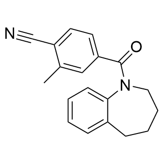 2-甲基-4-(2,3,4,5-四氢-1H-苯并[b]氮杂卓-1-羰基)苯甲腈结构式