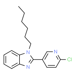 2-(6-CHLORO-3-PYRIDINYL)-1-HEXYL-1H-1,3-BENZIMIDAZOLE structure