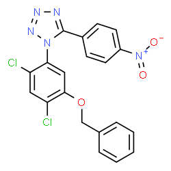 1-[5-(BENZYLOXY)-2,4-DICHLOROPHENYL]-5-(4-NITROPHENYL)-1H-1,2,3,4-TETRAAZOLE Structure