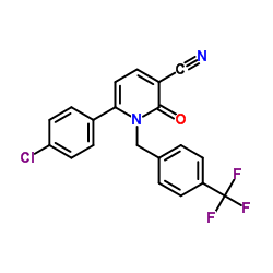 6-(4-Chlorophenyl)-2-oxo-1-[4-(trifluoromethyl)benzyl]-1,2-dihydro-3-pyridinecarbonitrile Structure