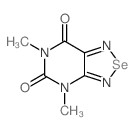 2,4-dimethyl-8-selena-2,4,7,9-tetrazabicyclo[4.3.0]nona-6,9-diene-3,5-dione结构式