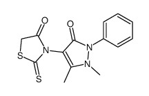 3-(1,5-dimethyl-3-oxo-2-phenyl-2,3-dihydro-1H-pyrazol-4-yl)-2-thioxo-thiazolidin-4-one结构式