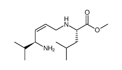 (S)-2-((Z)-(S)-4-Amino-5-methyl-hex-2-enylamino)-4-methyl-pentanoic acid methyl ester Structure