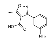 3-(3-Aminophenyl)-5-methyl-1,2-oxazole-4-carboxylic acid结构式
