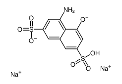 disodium 4-amino-5-hydroxynaphthalene-2,7-disulphonate Structure