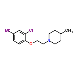 1-[2-(4-Bromo-2-chlorophenoxy)ethyl]-4-methylpiperidine Structure