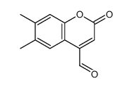 6,7-dimethyl-2-oxochromene-4-carbaldehyde结构式