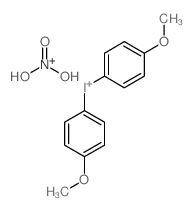 Iodonium, bis(p-methoxyphenyl)- nitrate结构式