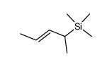 trimethyl-(1-methyl-2-butenyl)silane结构式