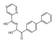 N-[1-hydroxy-2-oxo-2-(4-phenylphenyl)ethyl]pyrazine-2-carboxamide Structure